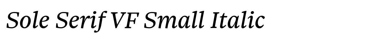 Sole Serif VF Small Italic